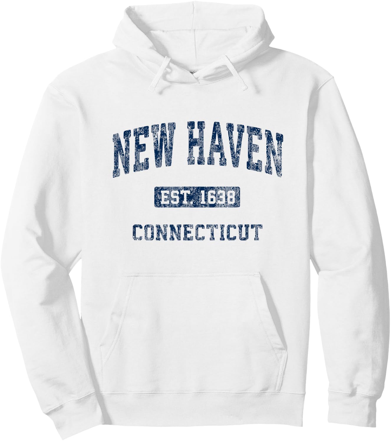 New Haven Connecticut CT Vintage Athletic Sports Design Hoodie - Hoodie | White