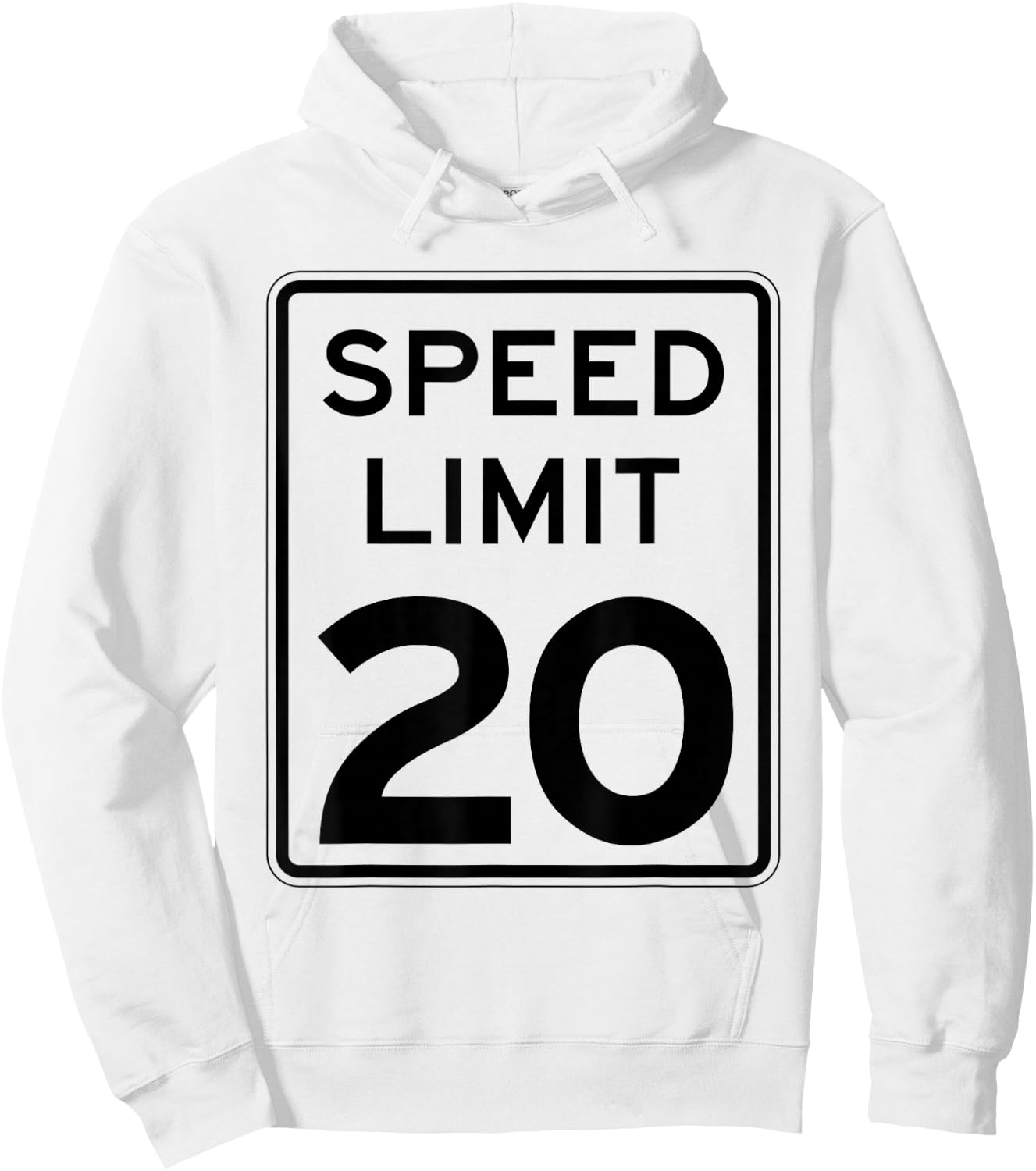 Right On Time: 20 mph sign - SLOW DOWN: Hoodie - Hoodie | White