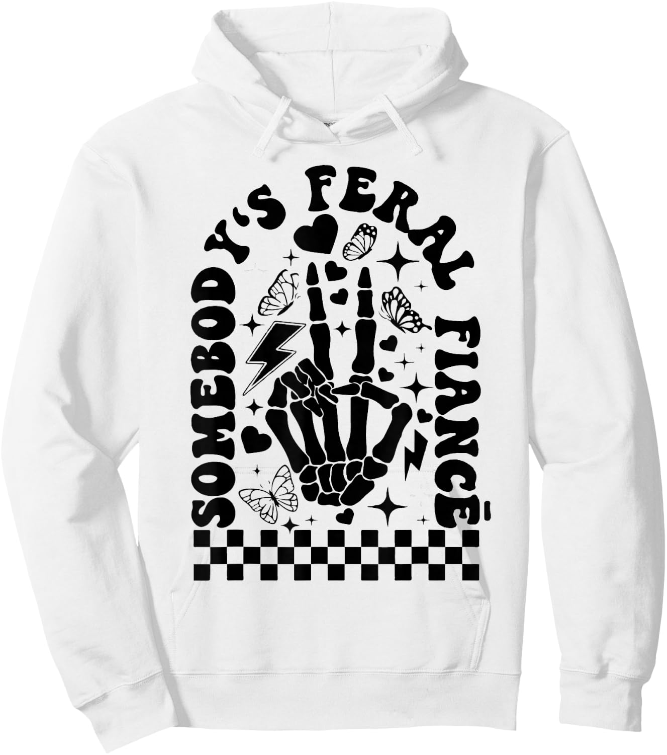 Somebody's Feral Fiancé Hoodie - Hoodie | White