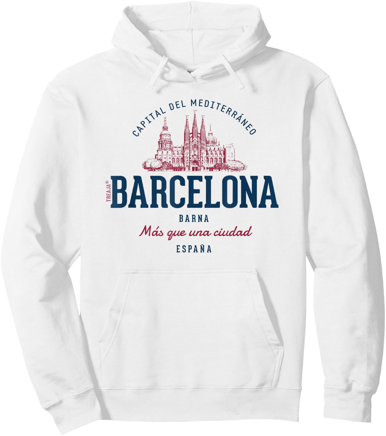 Spain Retro Styled Vintage Barcelona Hoodie - Hoodie | White