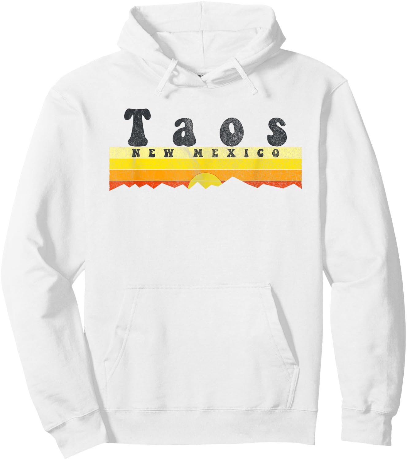 Retro Vintage Taos New Mexico Hoodie - Hoodie | White