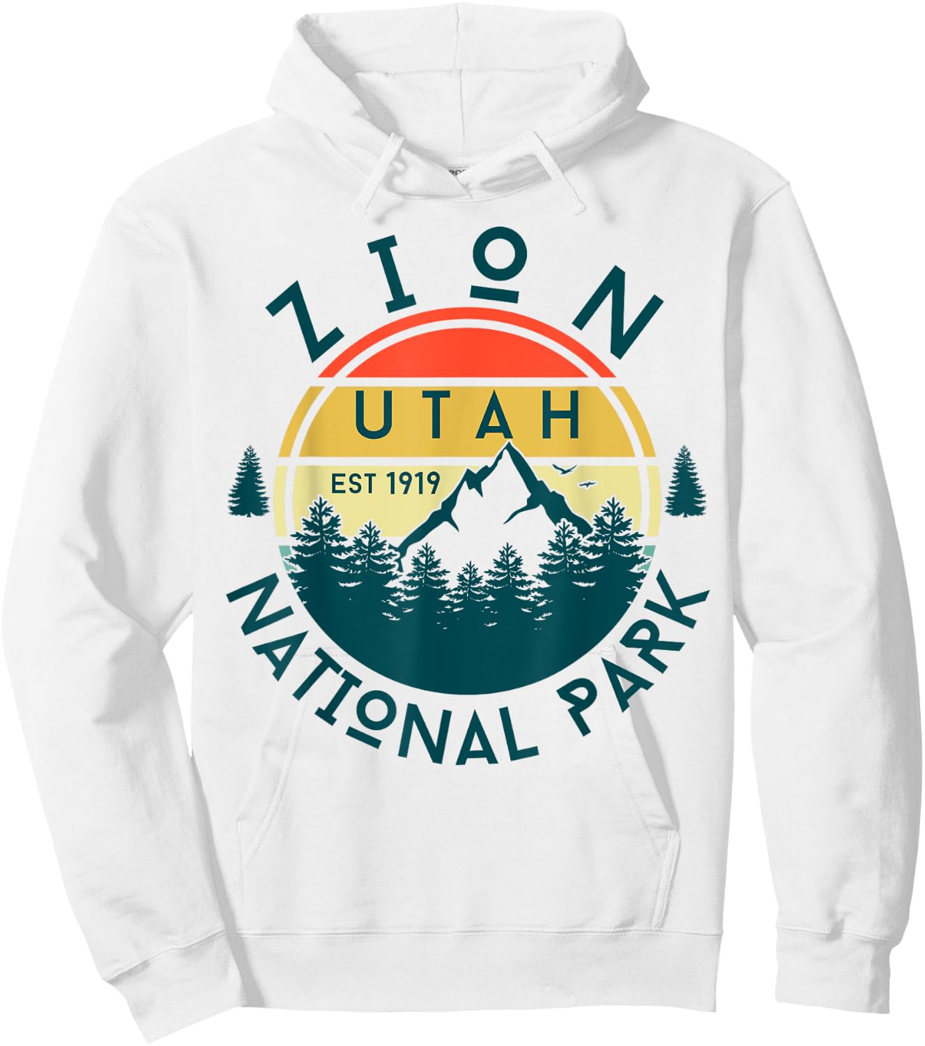 Zion National Park Hoodie - Hoodie | White