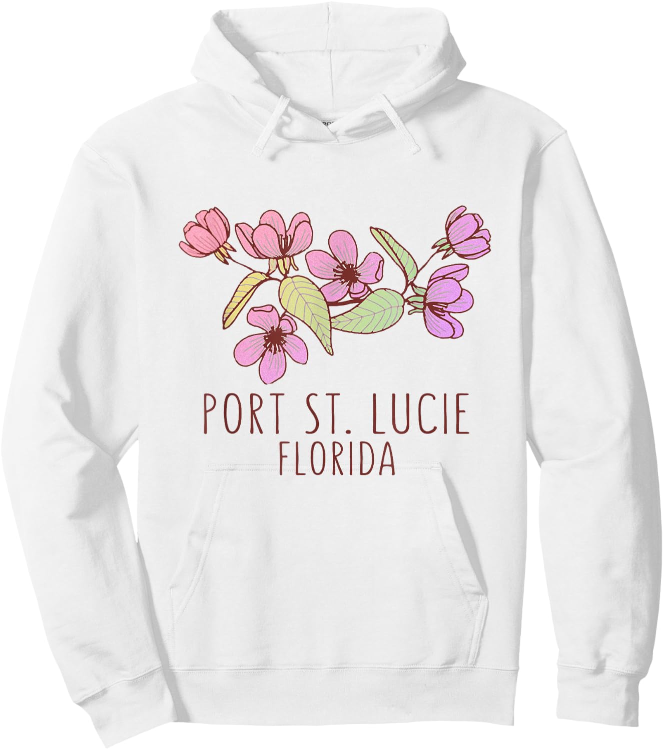Port St. Lucie Florida Wildflowers | Port Saint Lucie FL Hoodie - Hoodie | White