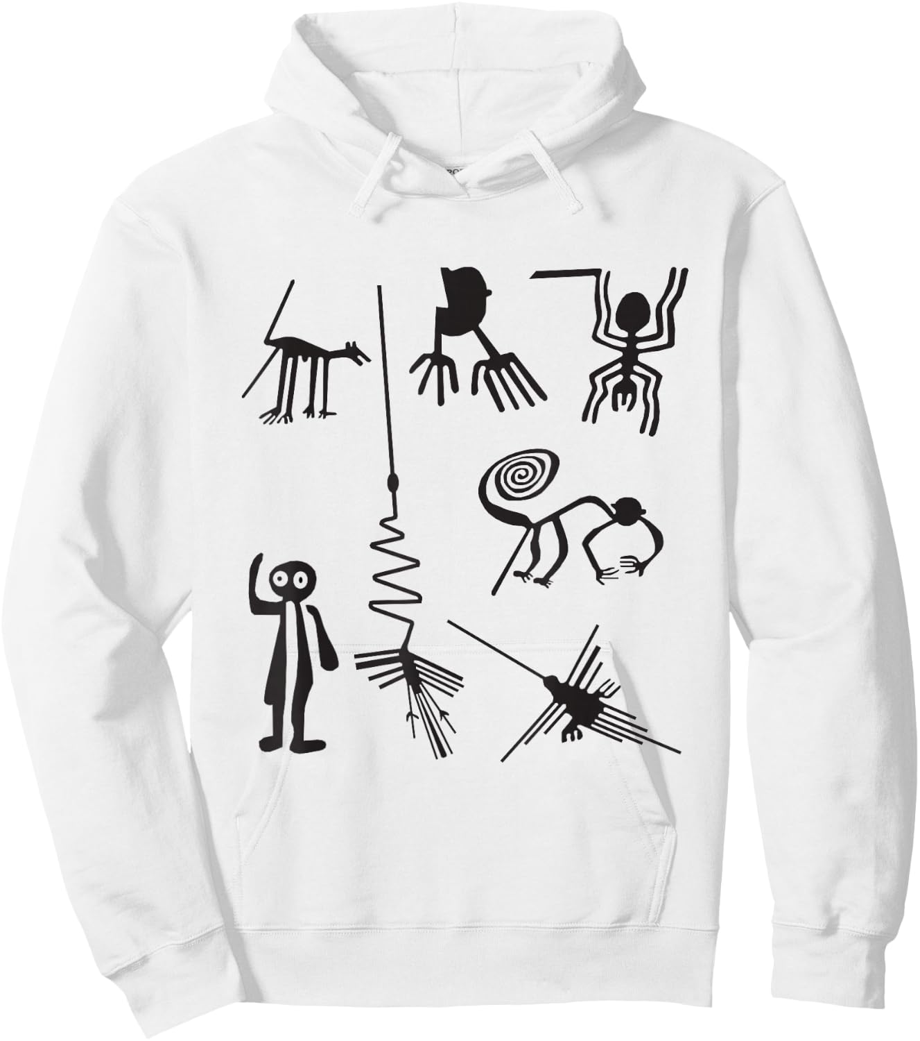Nazca Lines Ancient UFO Aliens Extraterrestrial Art Hoodie - Hoodie | White