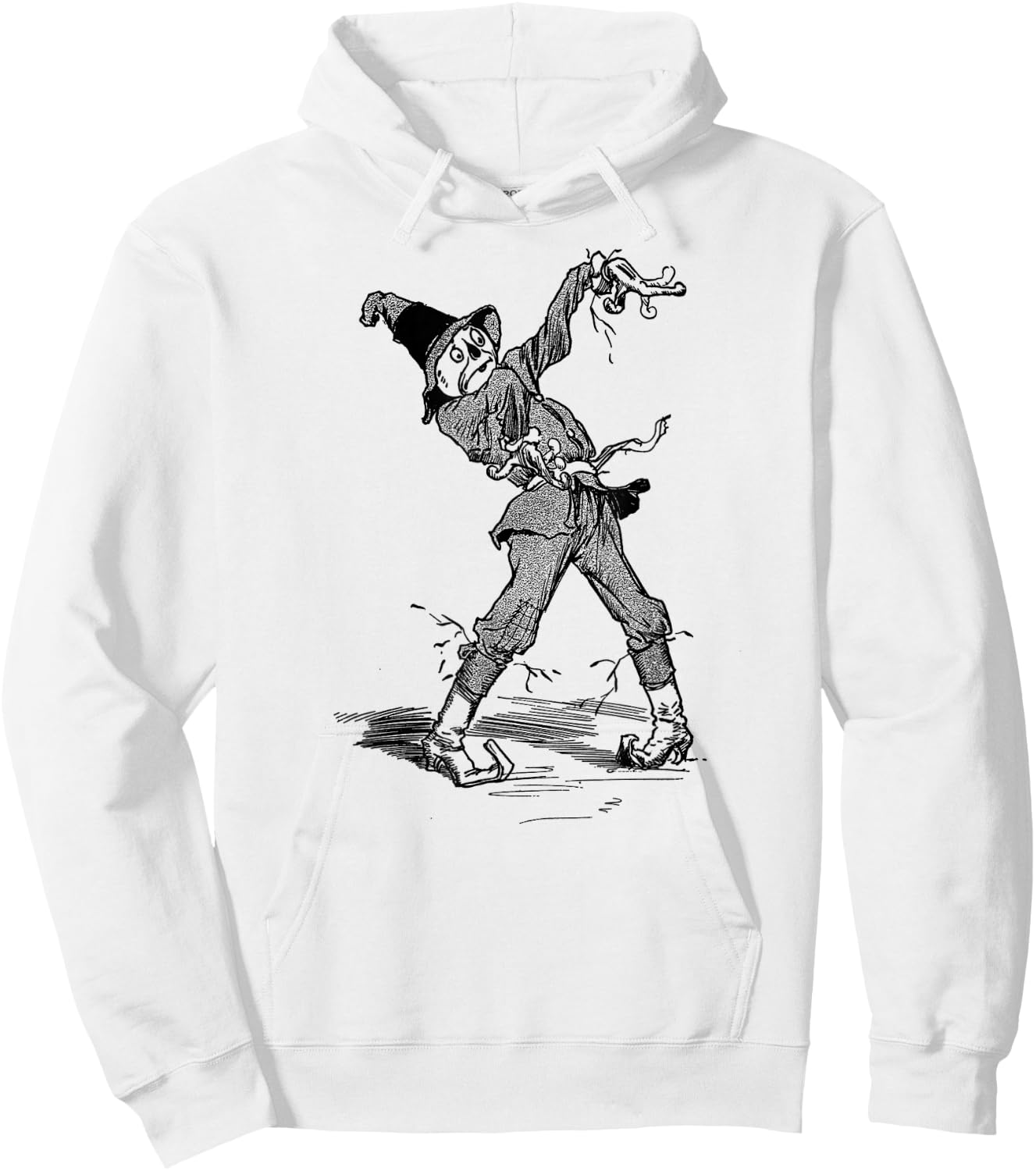 The Land of OZ Vintage Art Halloween Wizard of OZ Scarecrow Hoodie - Hoodie | White
