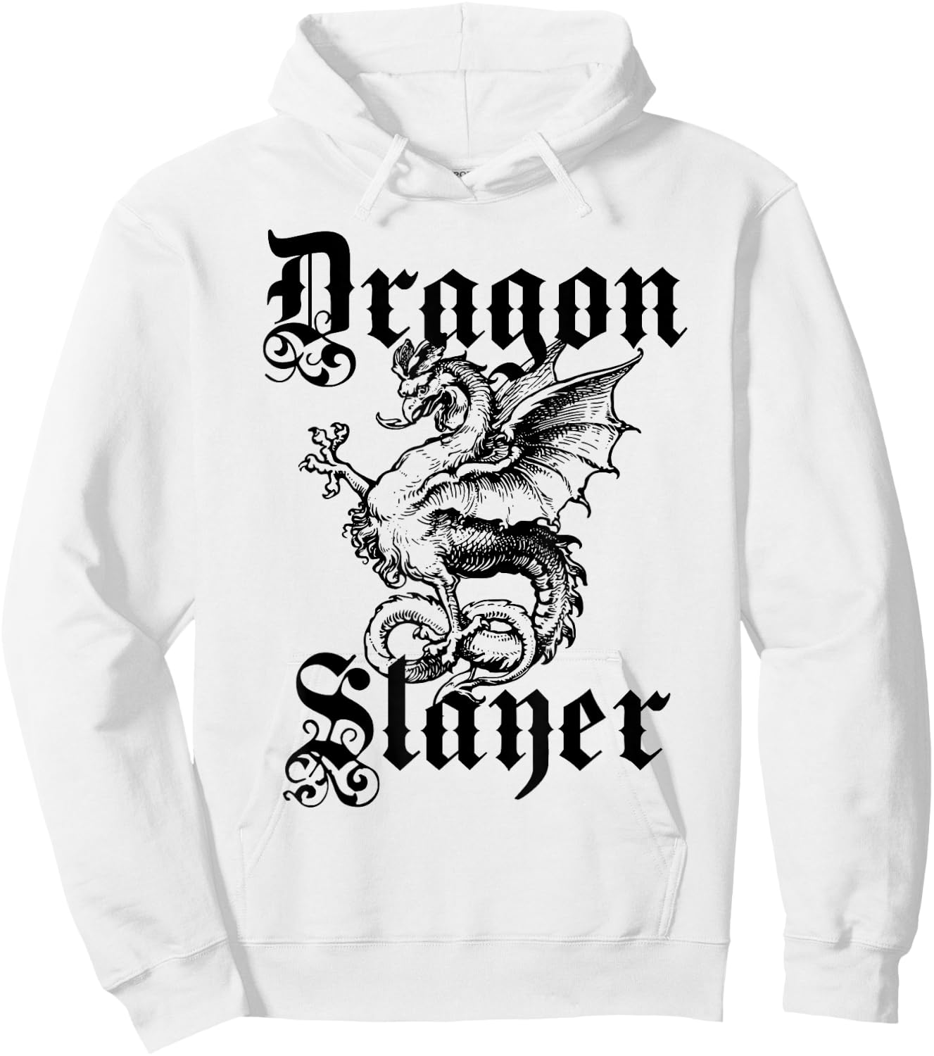 Dragon Slayer Medieval and Renaissance T Shirt Hoodie - Hoodie | White