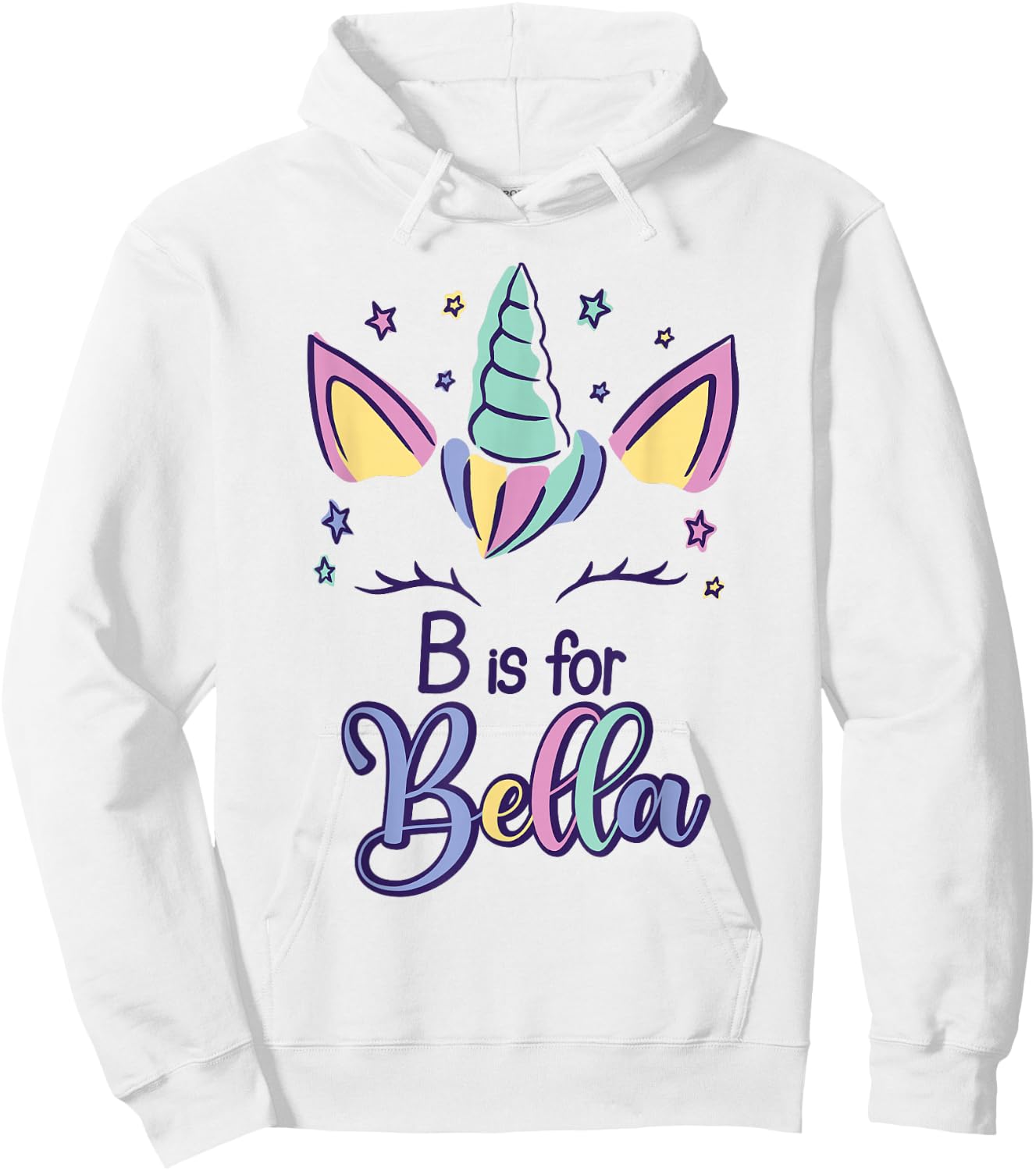 First Name Bella Personalized B Is For Bella Hoodie - Hoodie | White