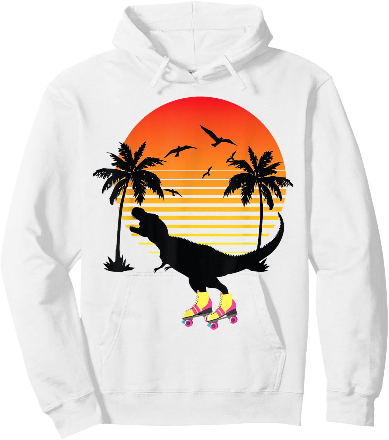 Vintage Trex Roller Skate Derby California 80s Hoodie - Hoodie | White