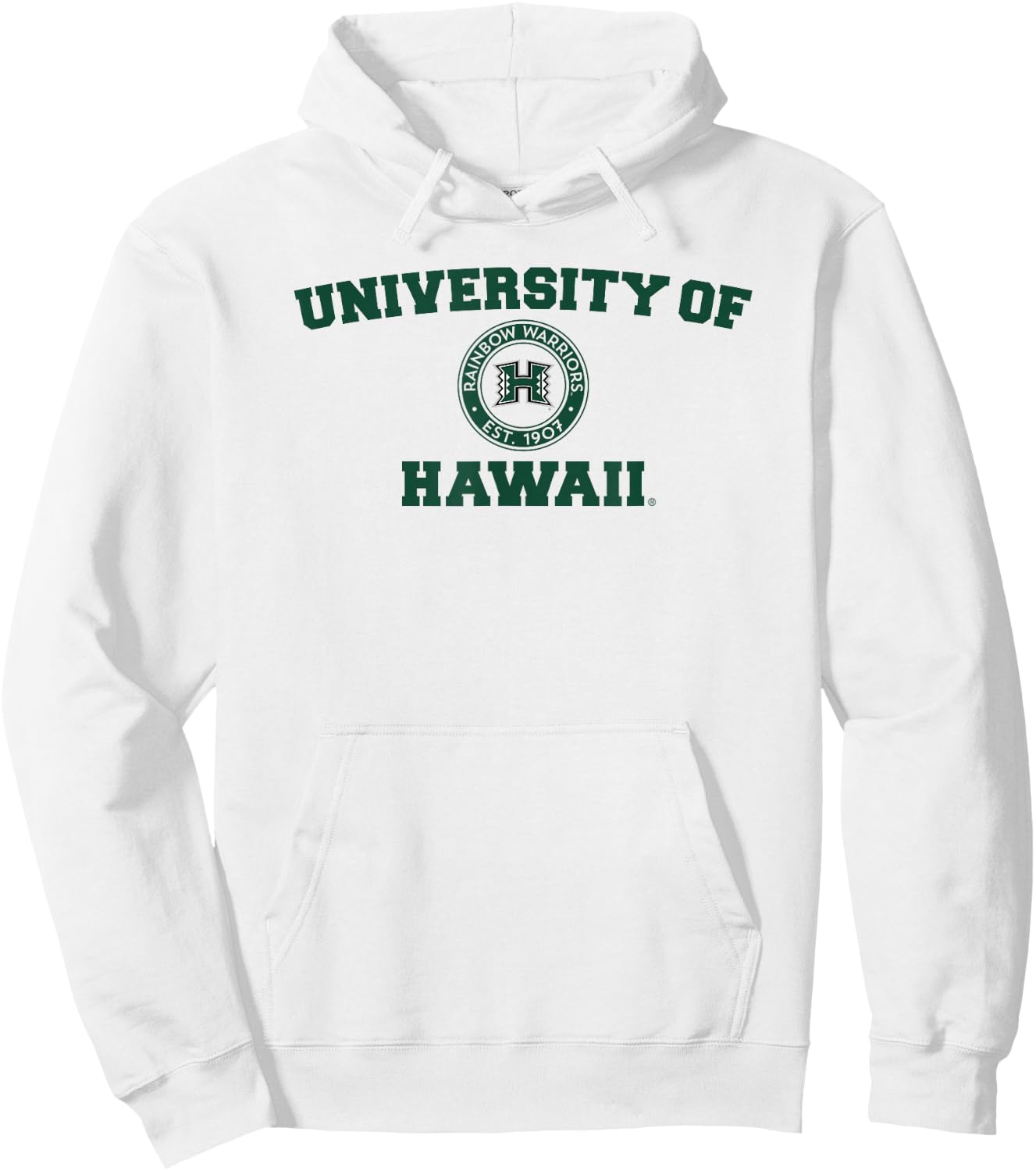 University of Hawaii Rainbow Warriors Circle Logo Hoodie - Hoodie | White