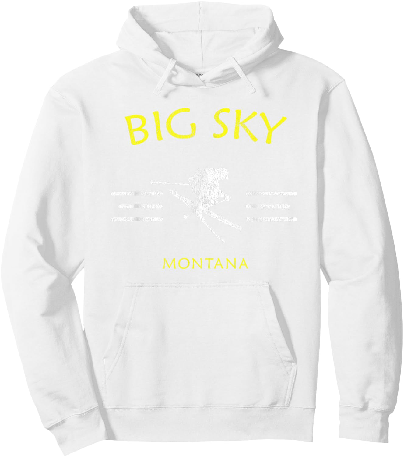 Big Sky Skiing Montana Ski Hoodie - Hoodie | White