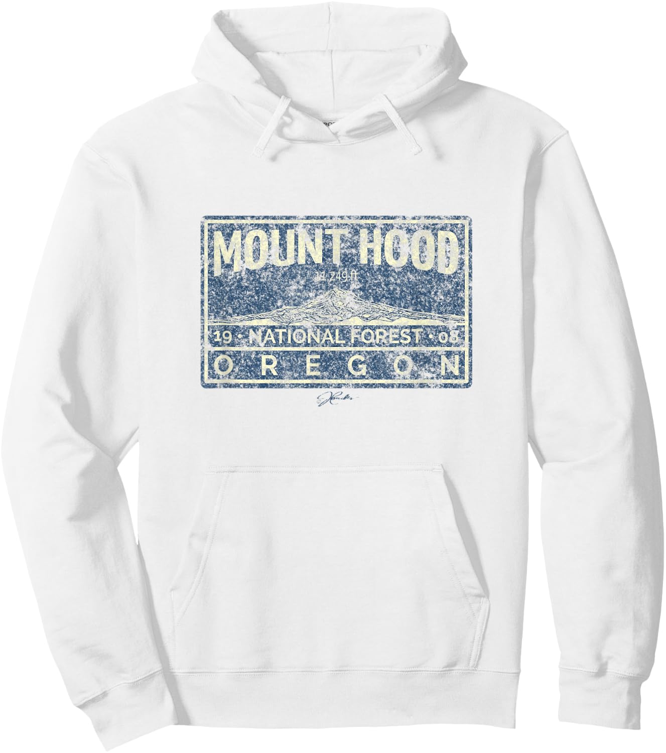 JCombs: Mount Hood National Forest, OR Hoodie - Hoodie | White
