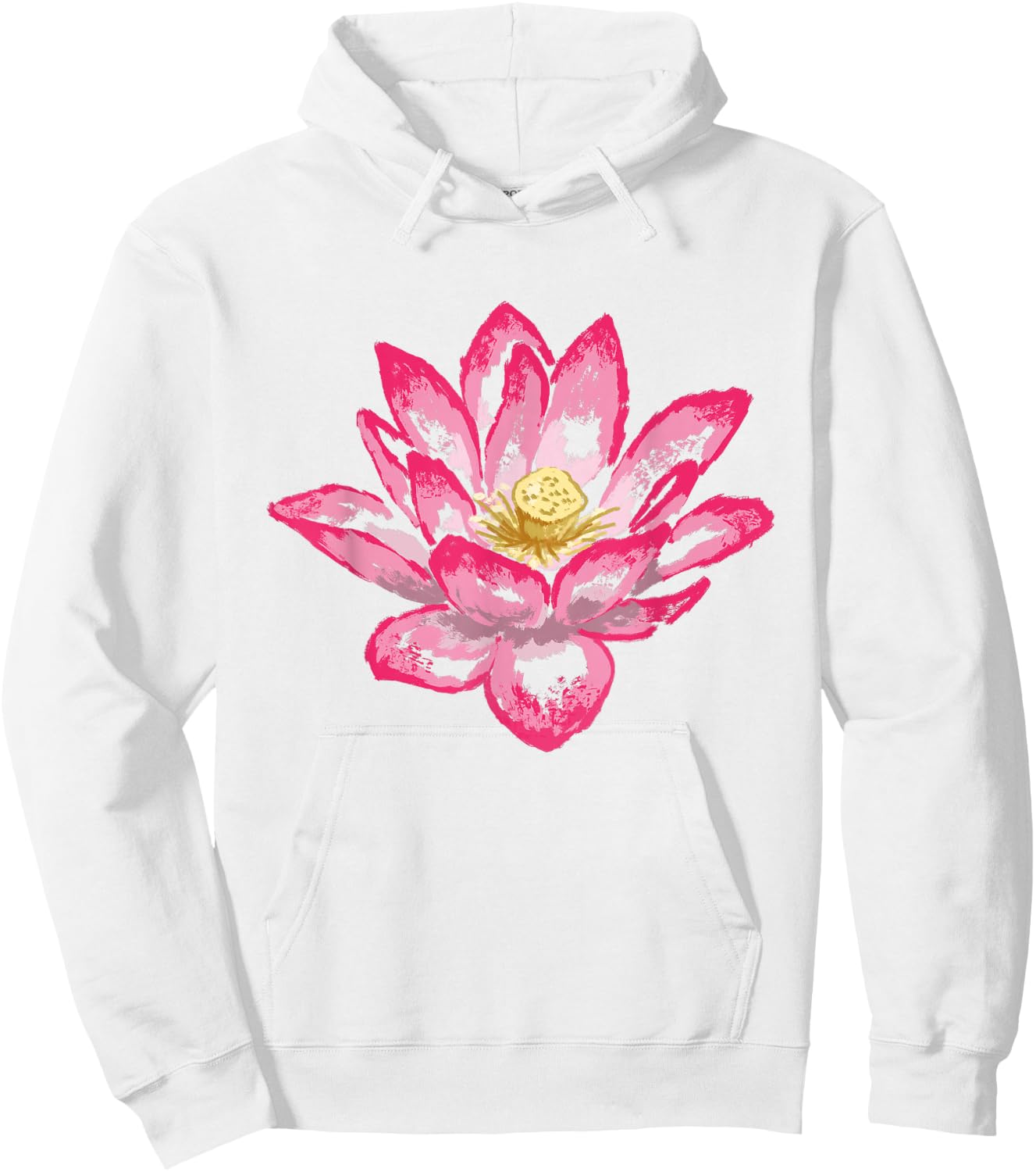 Lotus Flower T Shirt Hoodie - Hoodie | White