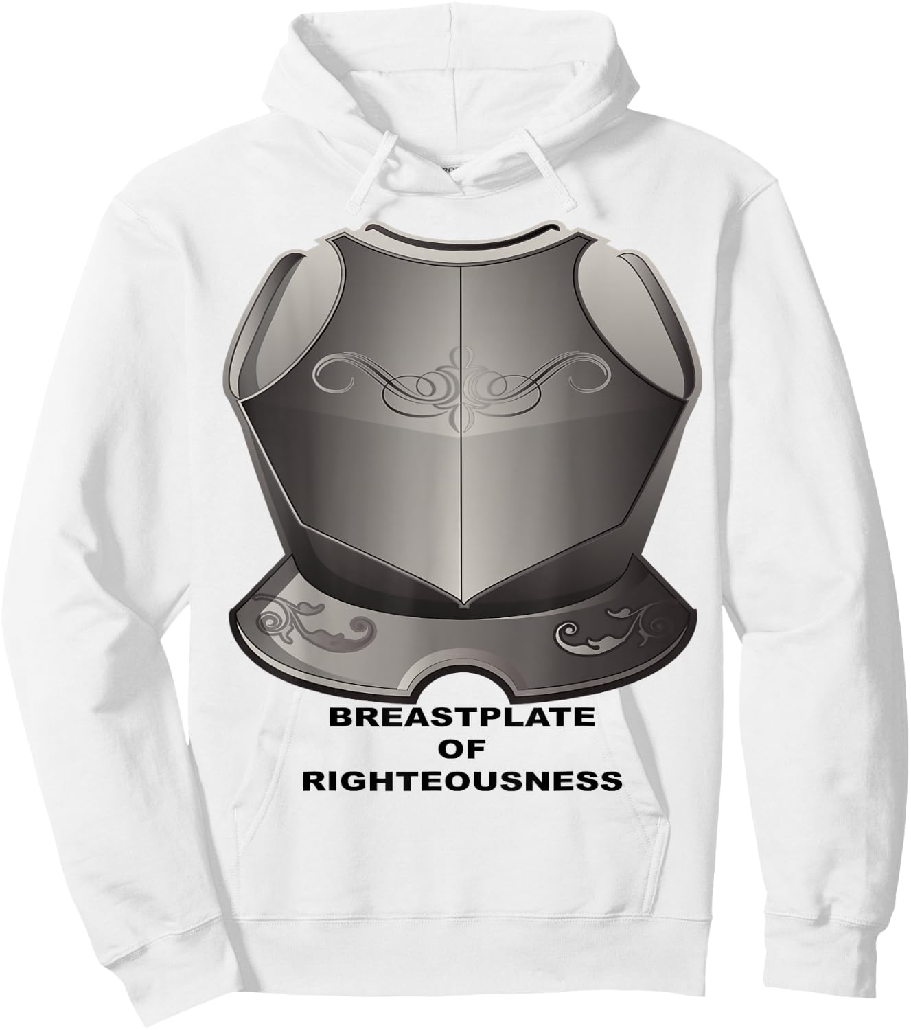 Breastplate of Righteousness Christian Hoodie - Hoodie | White