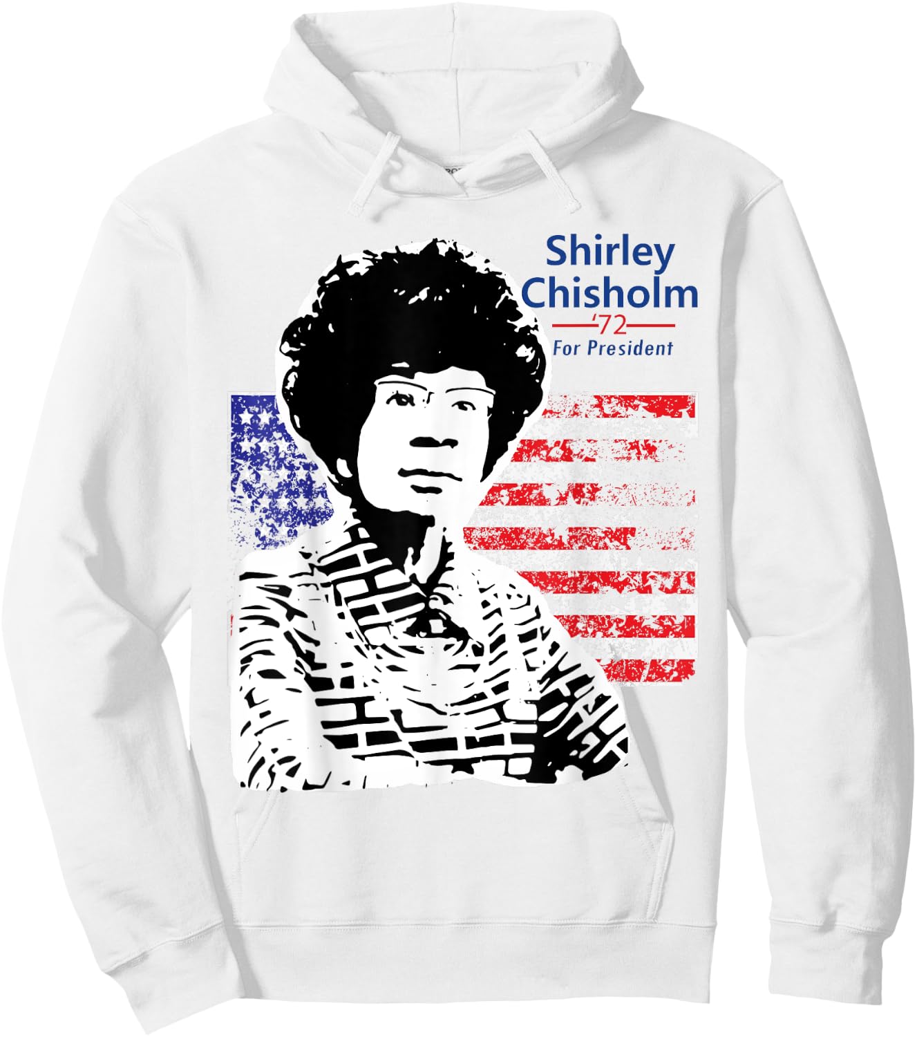 Shirley Chisholm For President 1972 With American Flag Kids Men Hoodie - Hoodie | White