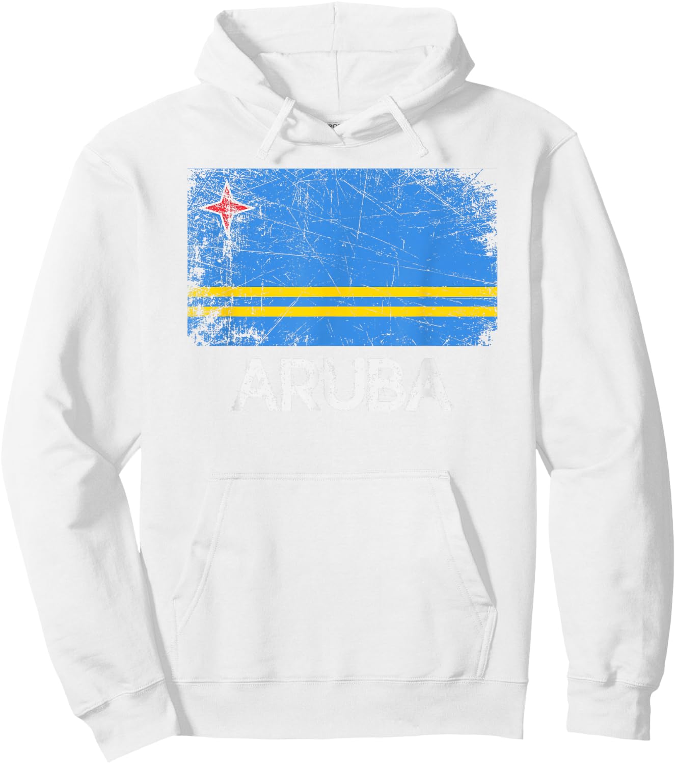 Aruban Flag | Vintage Made In Aruba Gift Hoodie - Hoodie | White