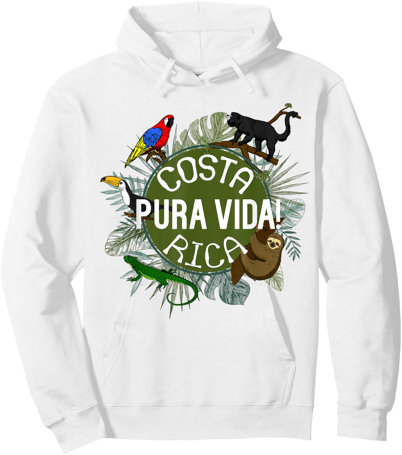 Pura Vida Costa Rica ! Party Animals! Hoodie - Hoodie | White