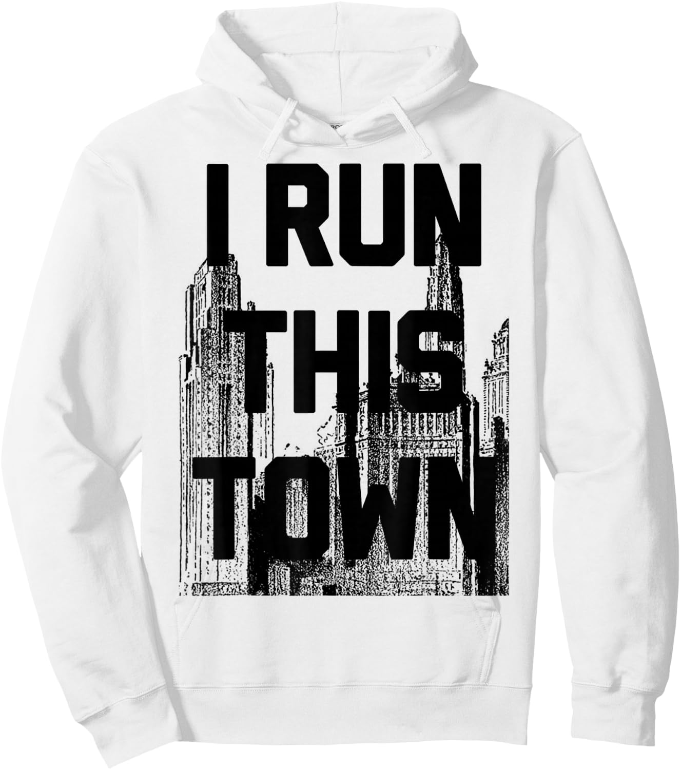 I Run This Town Athletic Running Hoodie - Hoodie | White