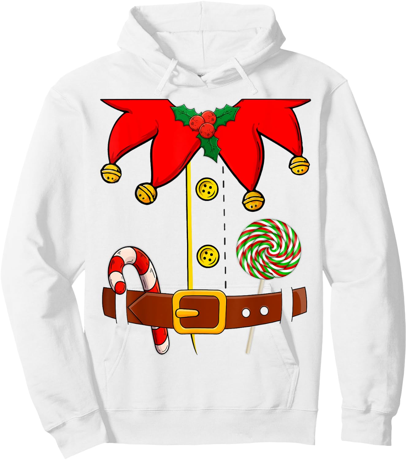 Elf Costume Elves Lover Family Matching Merry Christmas PJS Hoodie - Hoodie | White