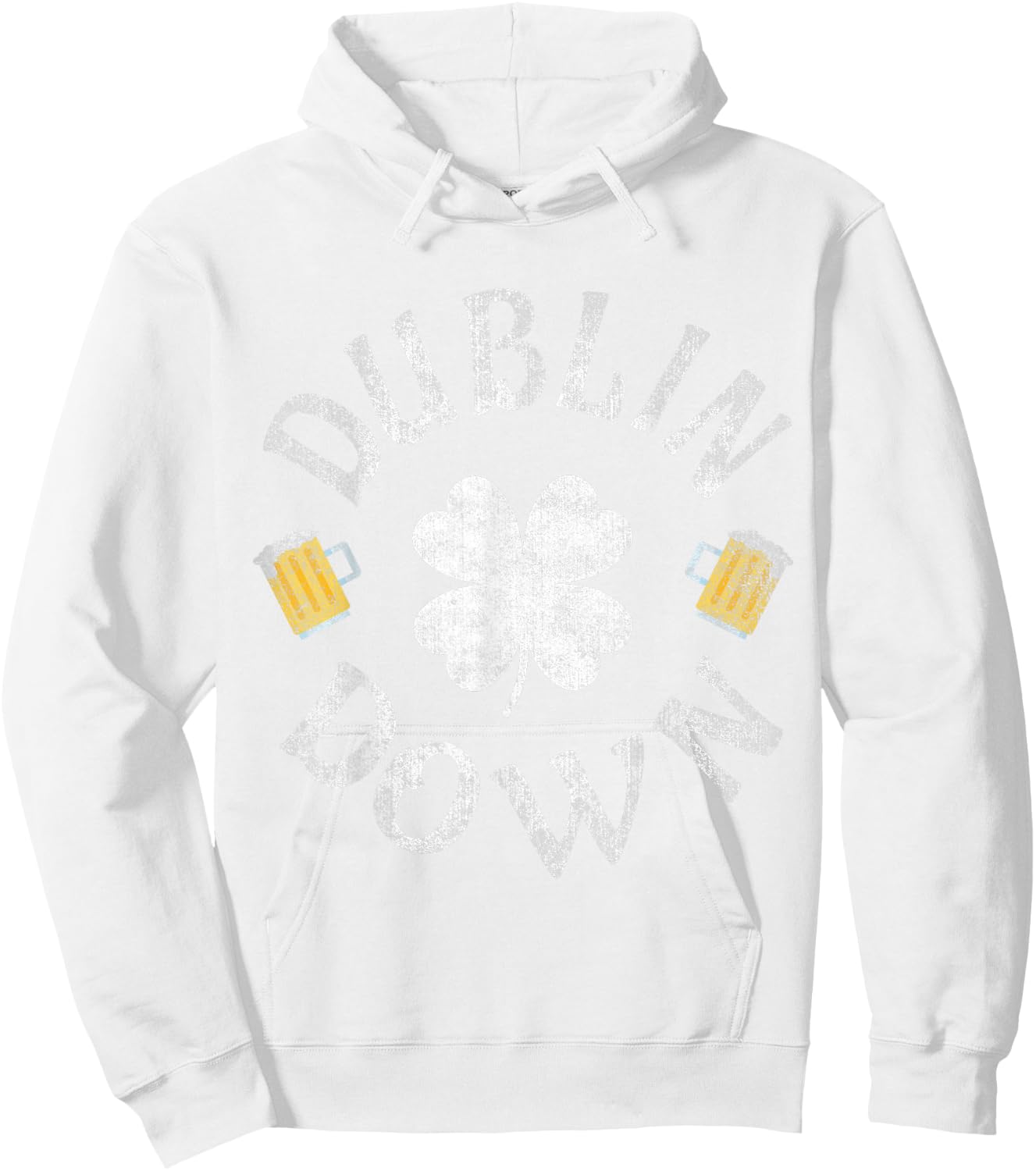 Dublin Down Irish Drinking Team St. Patrick's Day Hoodie - Hoodie | White