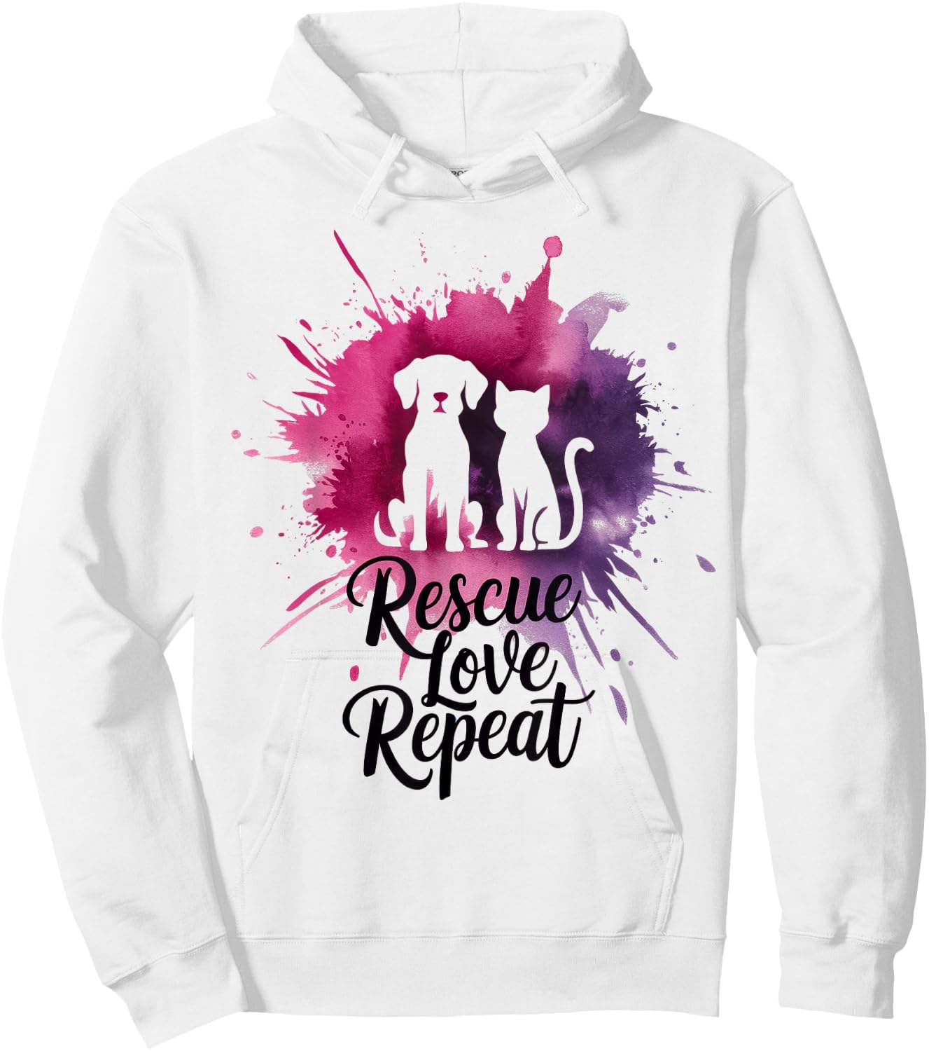 Rescue Love Repeat Hoodie - Hoodie | White