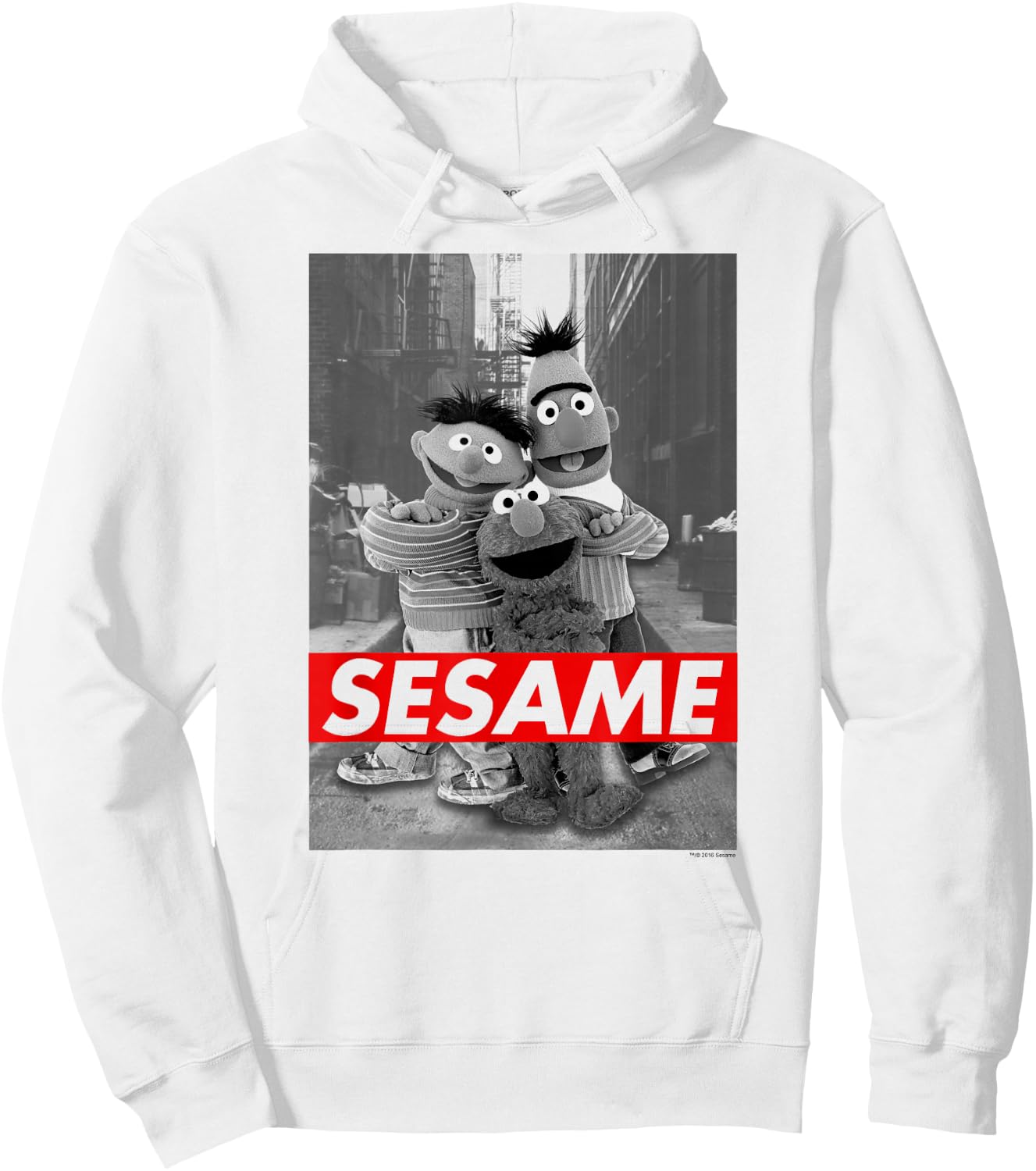 Sesame Street Sesame T Shirt Hoodie - Hoodie | White