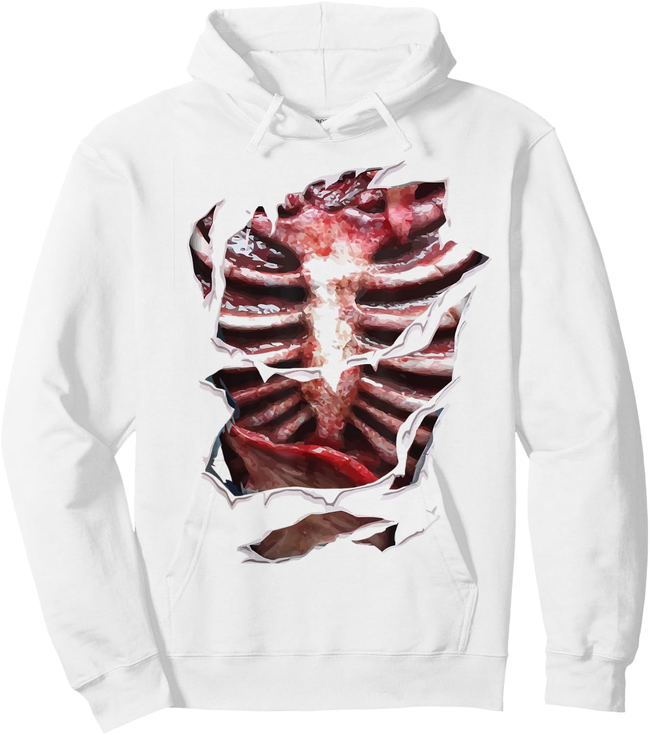 Halloween Zombie Gore DIY Costume Hoodie - Hoodie | White