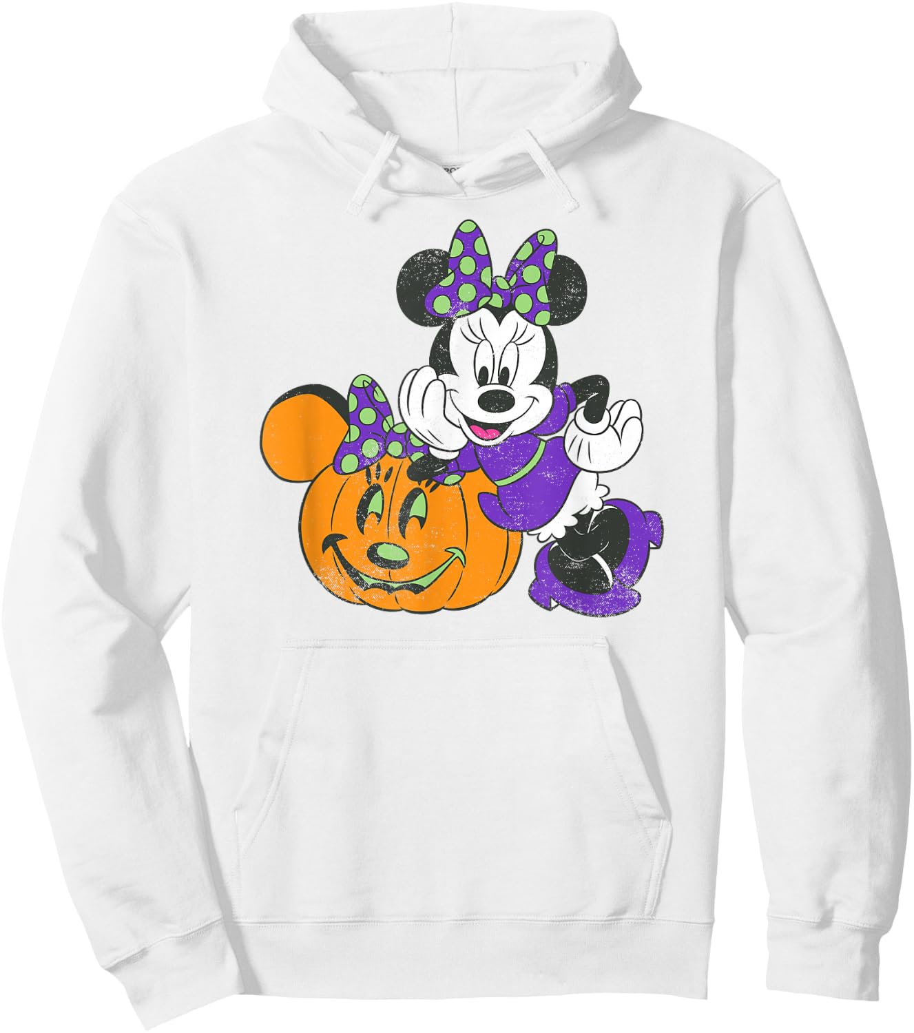 Disney Minnie Mouse Pumpkin Halloween Hoodie - Hoodie | White