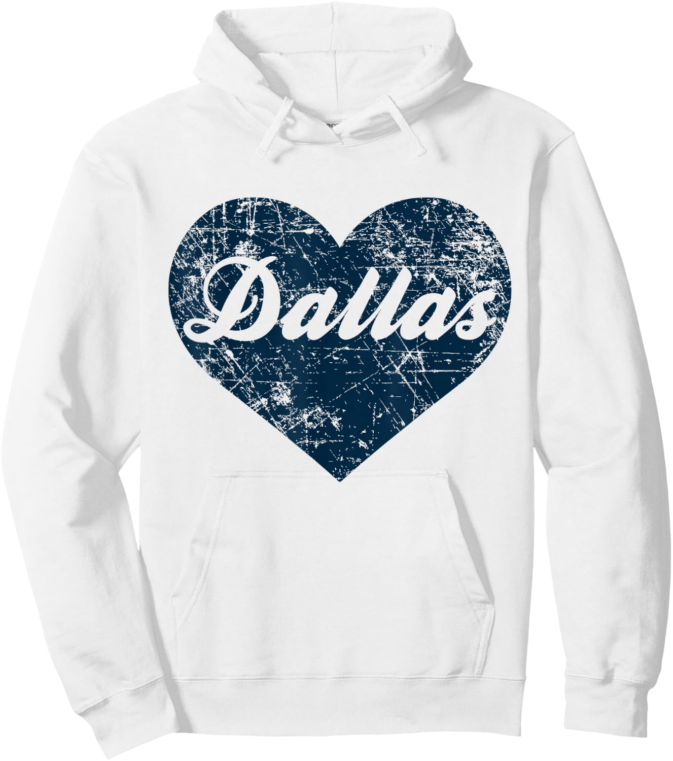 Dallas Heart Texas Gift Hoodie - Hoodie | White