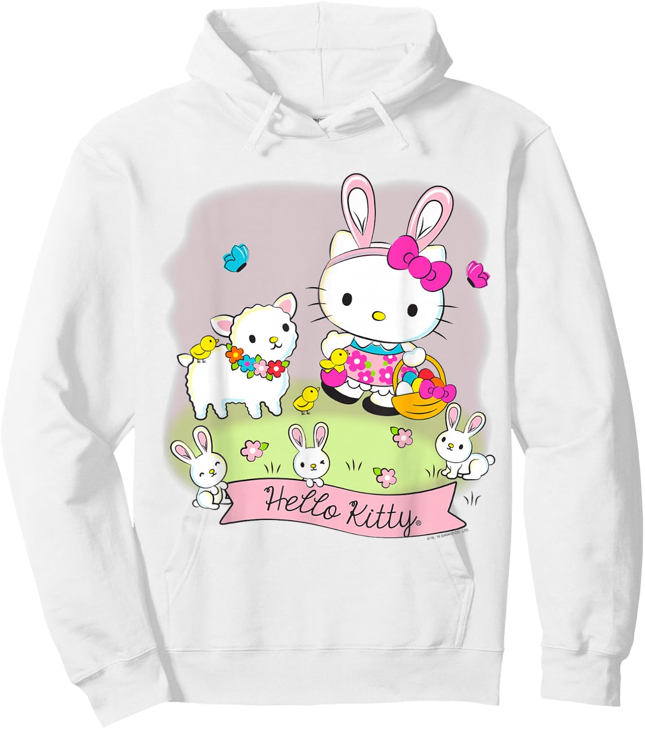 Hello Kitty and Friends Easter Scene Shirt Hoodie - Hoodie | White