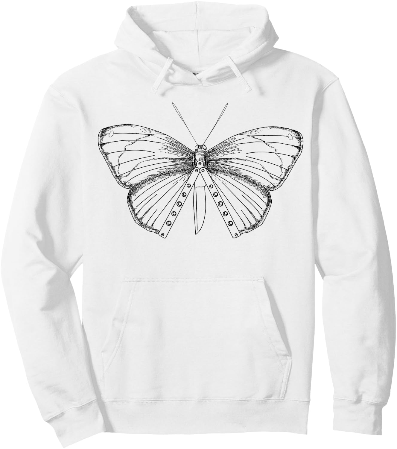 Balisong Flipping Butterfly Knife Gift - Artistic Knife Gift Hoodie - Hoodie | White