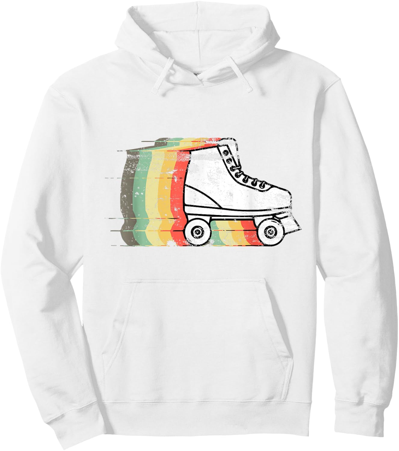 Roller Skate Skating 70s Retro Gift Hoodie - Hoodie | White