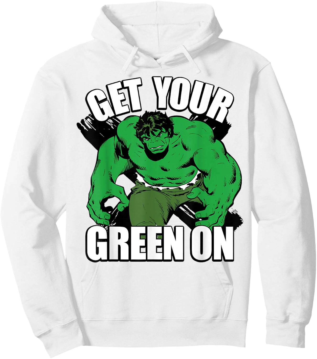 Marvel Hulk Get Your Green On St. Patty's Graphic Hoodie - Hoodie | White