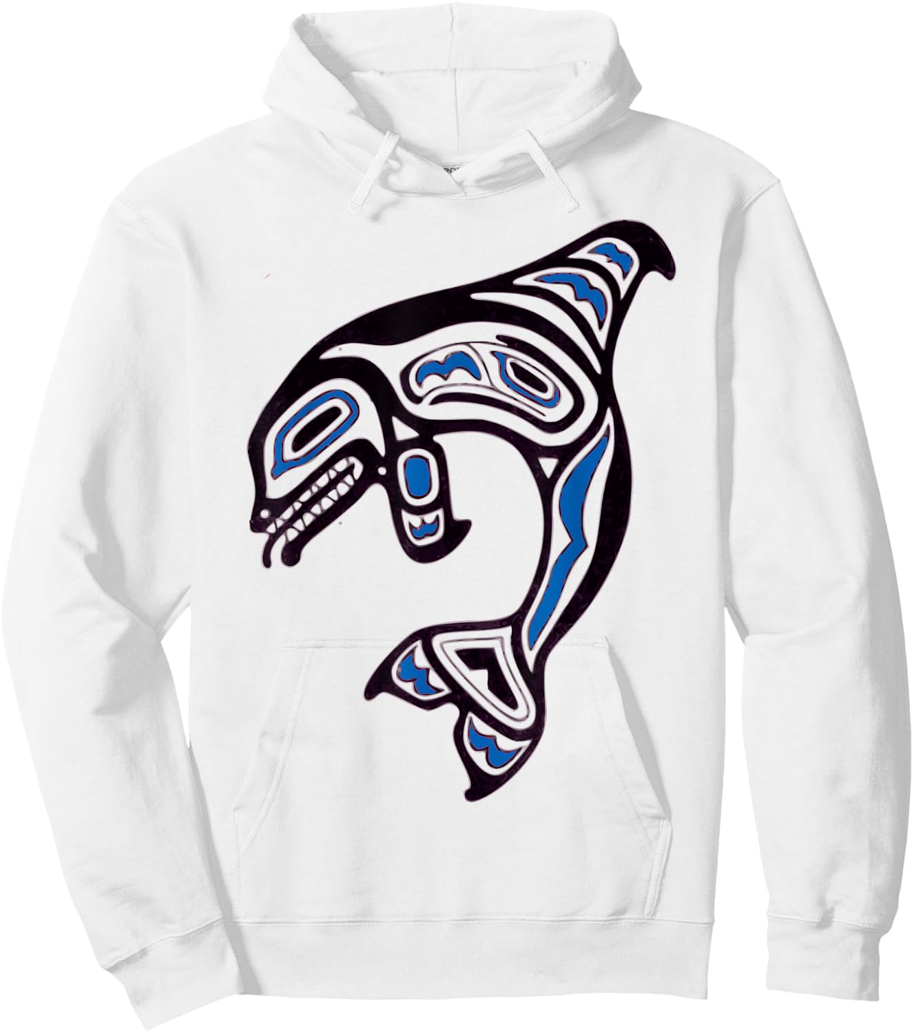 Pacific NW Orca Whale Native American Indian Art Hoodie - Hoodie | White