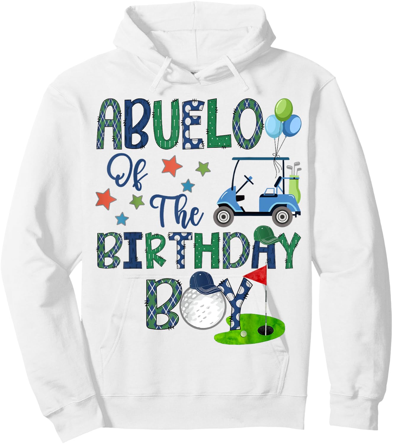 Abuelo Of The Birthday Boy Hole In One Golf Lover Hoodie - Hoodie | White