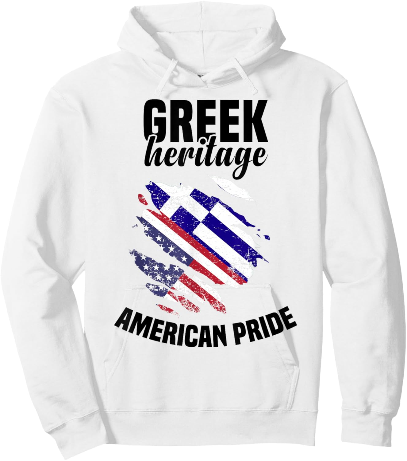 Greece Flag Outfit American Flags US Uniform Greek Hoodie - Hoodie | White