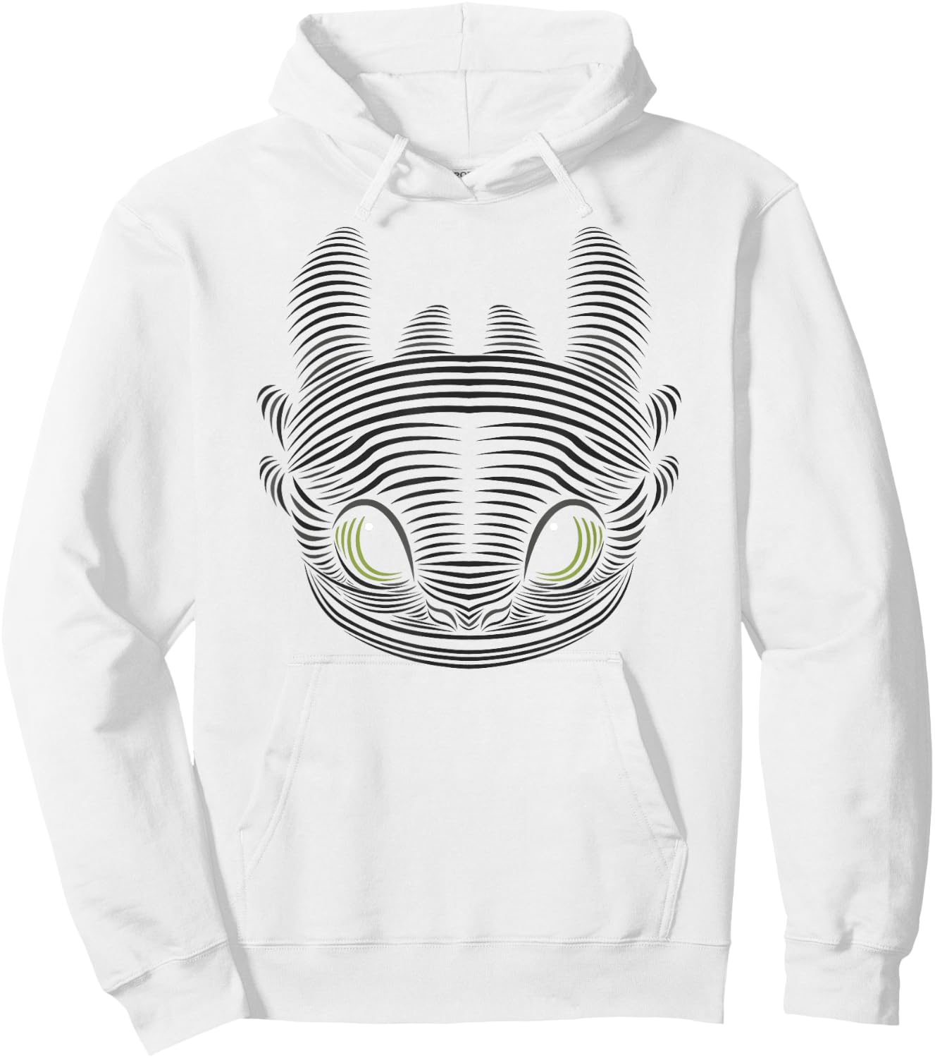 How to Train Your Dragon 3 Toothless Large Face Hoodie - Hoodie | White