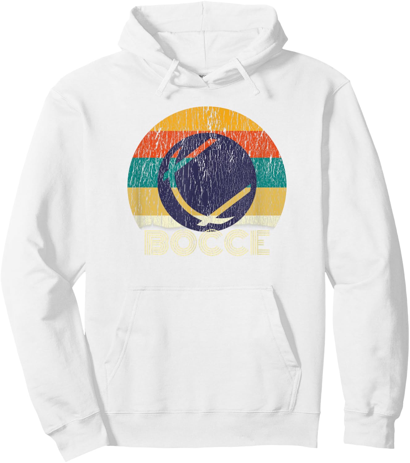 Vintage Bocce Shirt Retro 70's Men Women Gift Bocce Ball Hoodie - Hoodie | White