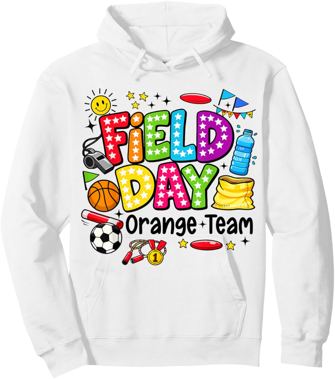 Field Day Orange Team Funny for Kids Teacher Field Day Games Hoodie - Hoodie | White
