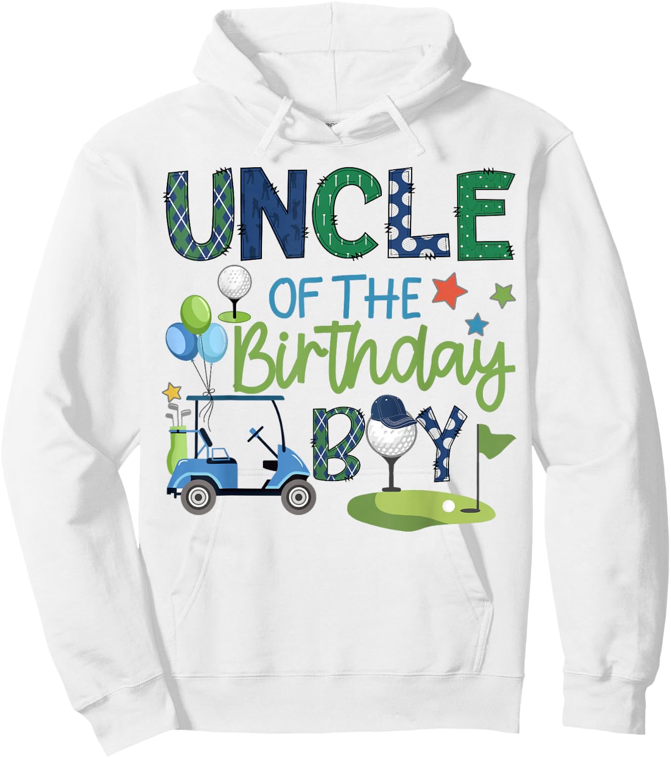 Uncle Of The Birthday Boy Hole in One Golf Sport Hoodie - Hoodie | White