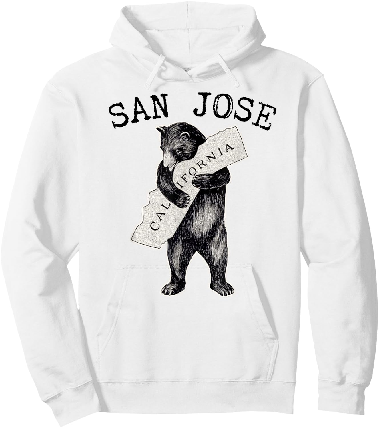 Retro I Love California Shirt Art-Vintage Cali Bear San Jose Hoodie - Hoodie | White