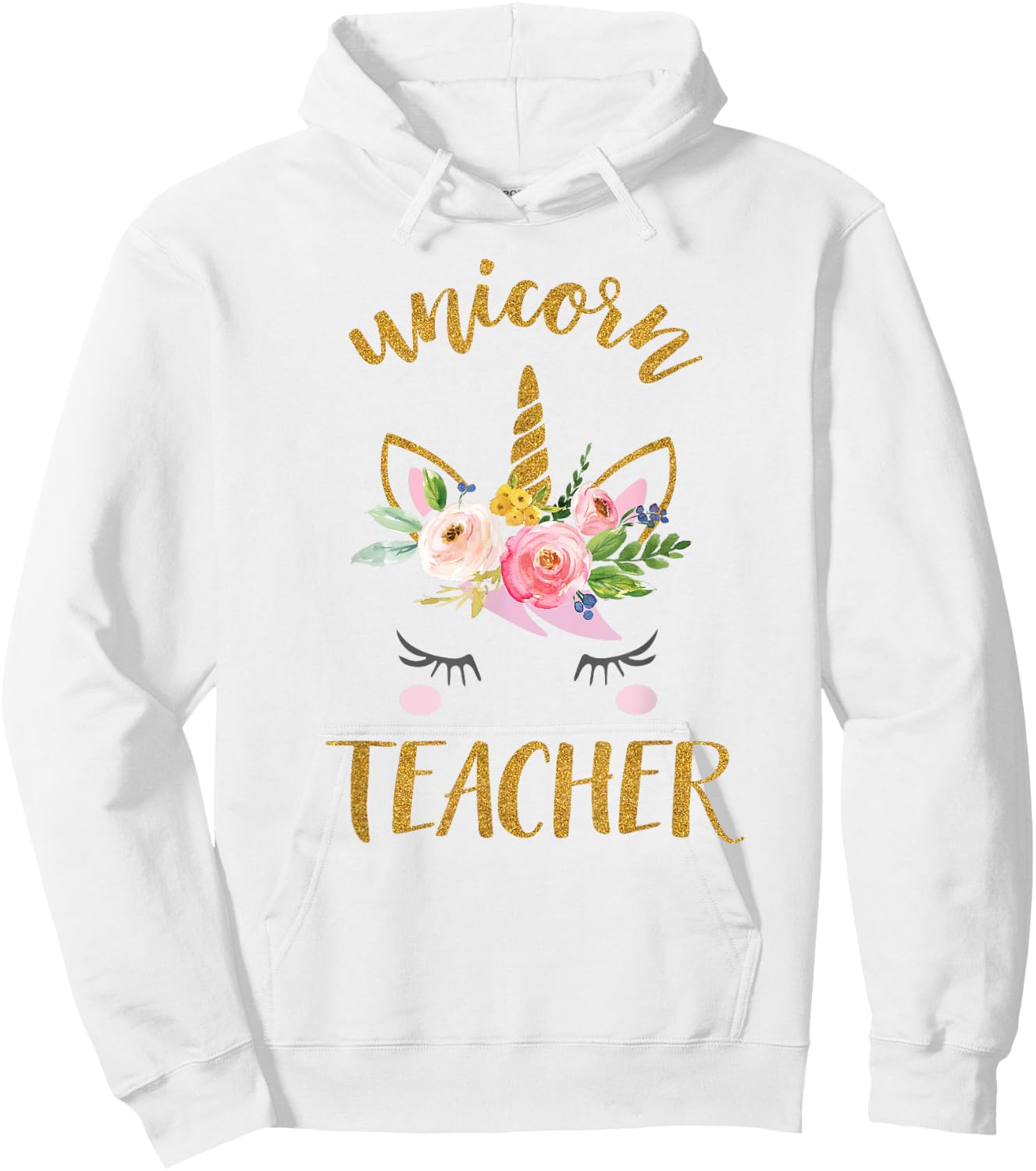 Unicorn Teacher Shirt, Teacher Appreciation Gift Hoodie - Hoodie | White