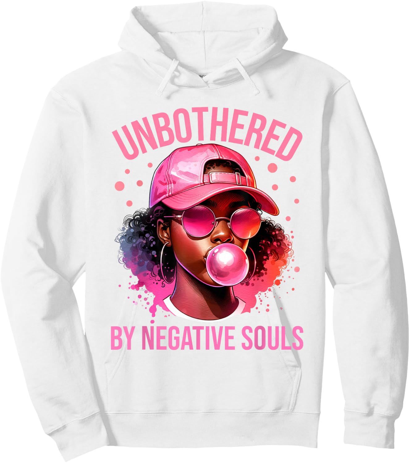 Unbothered Women Black Pride African American Girls Melanin Hoodie - Hoodie | White