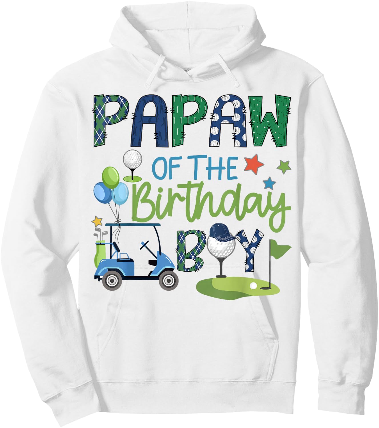Papaw Of The Birthday Boy Hole in One Golf Sport Hoodie - Hoodie | White