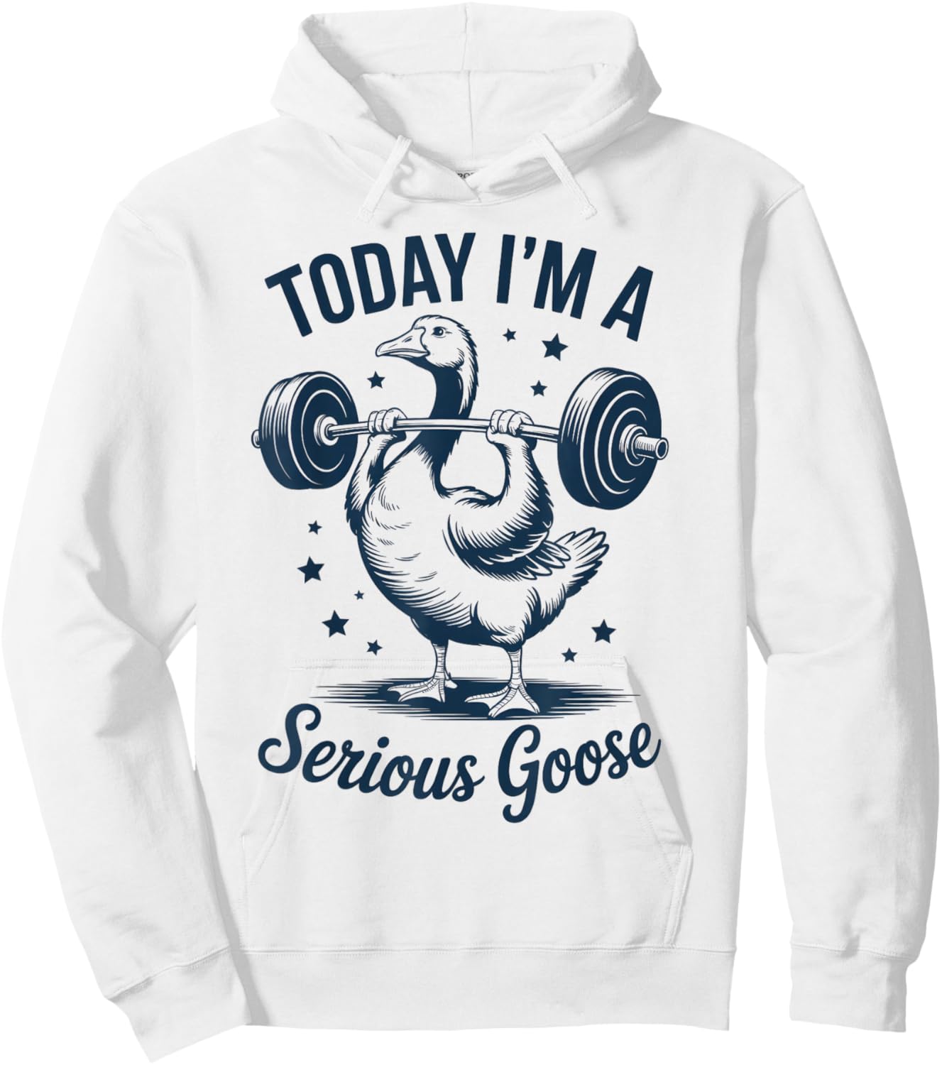 Today I'm a Serious Goose Funny Weight Lifting Gym Workout Hoodie - Hoodie | White