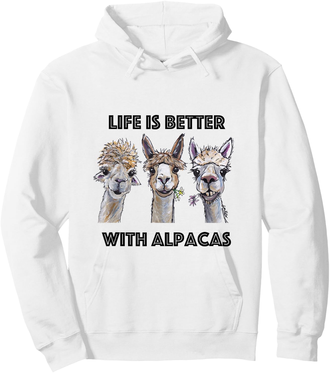 Life is Better with Alpacas Shirt, Alpaca Lover Hoodie - Hoodie | White