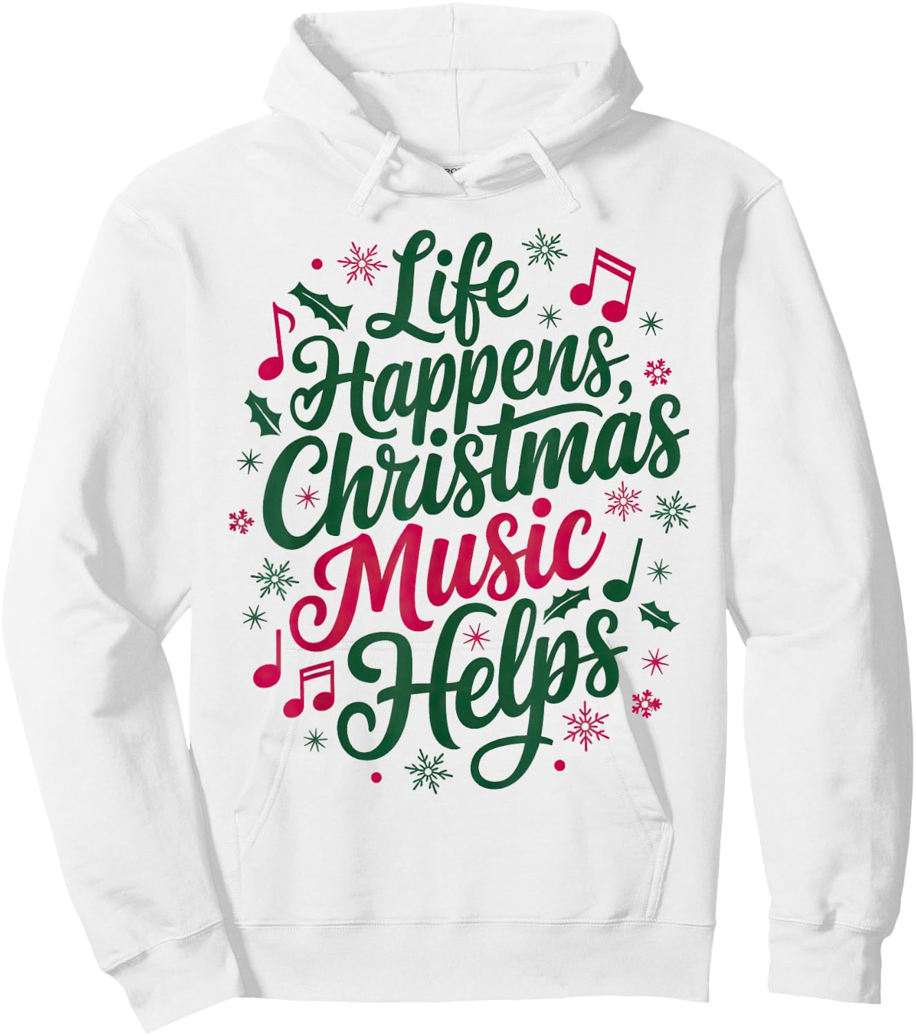 For Christmas Music Hoodie - Hoodie | White
