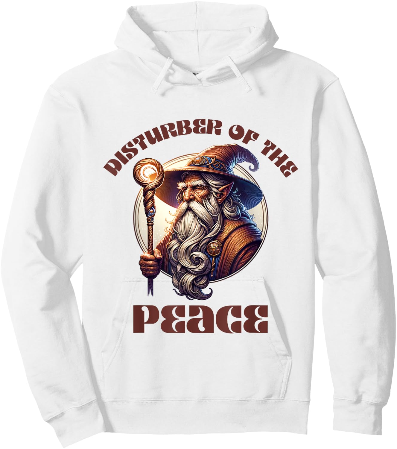 Disturber of the Peace Wizard, Witch, Warlock. Hoodie - Hoodie | White