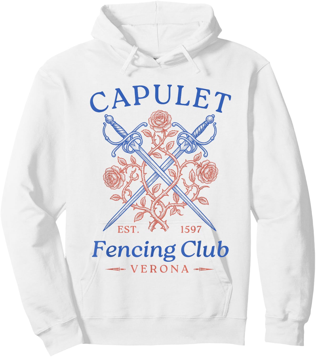 Capulet Fencing Club Romeo and Juliet Funny Book Lover Hoodie - Hoodie | White