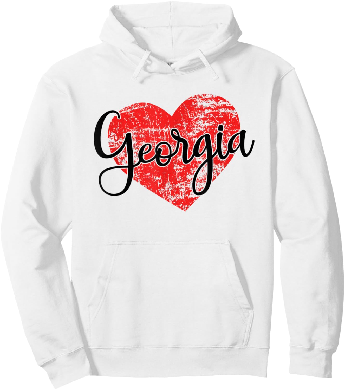 Georgia Love Cool Grunge Heart Fun Georgia Pride Hoodie - Hoodie | White