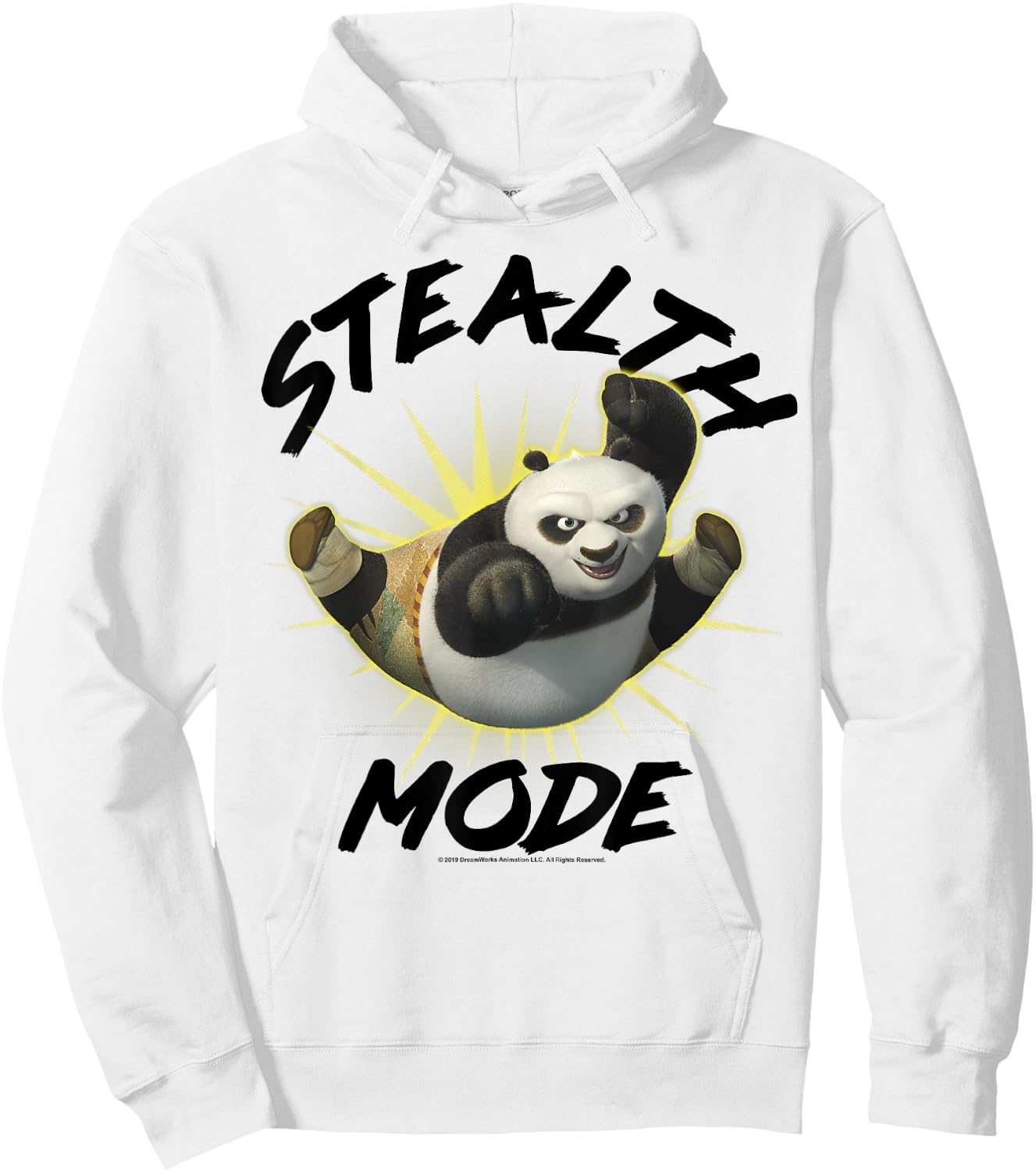 Kung Fu Panda Stealth Mode Po Portrait Hoodie - Hoodie | White
